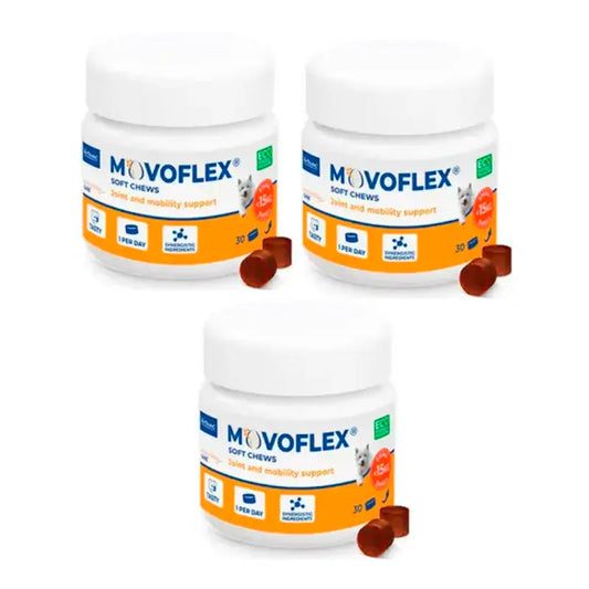 Movoflex - nivelten suoja-aine pienille koirille (enintään 15 kg), 3 x 30 tablettia