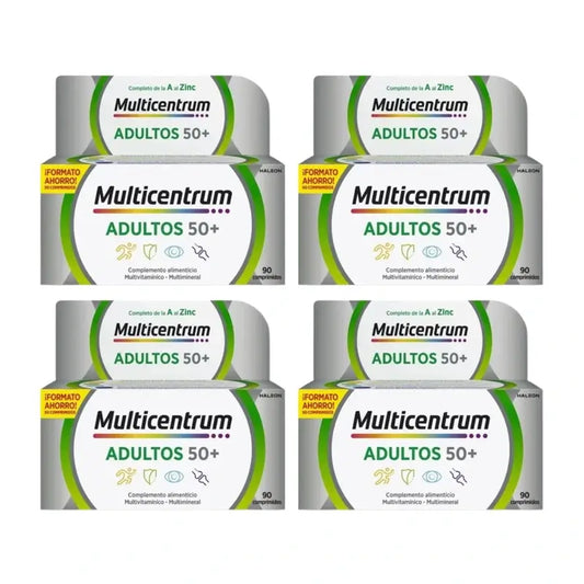 Multicentrum 50+ -monivitamiininen ravintolisä aikuisille 50+, 4 x 90 tablettia