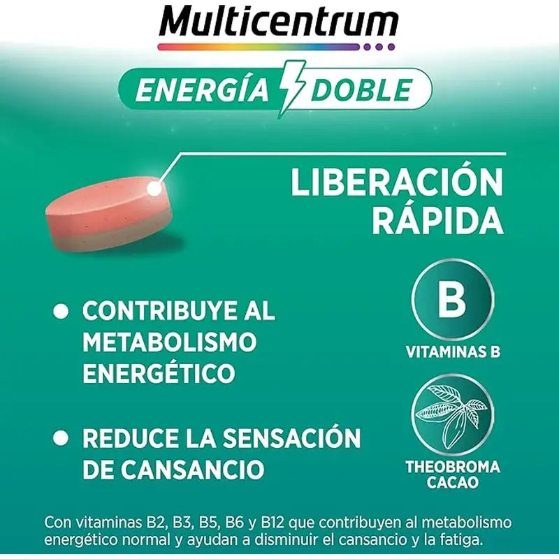 Multicentrum Energía Doble - monivitamiininen ravintolisä, 20 tablettia