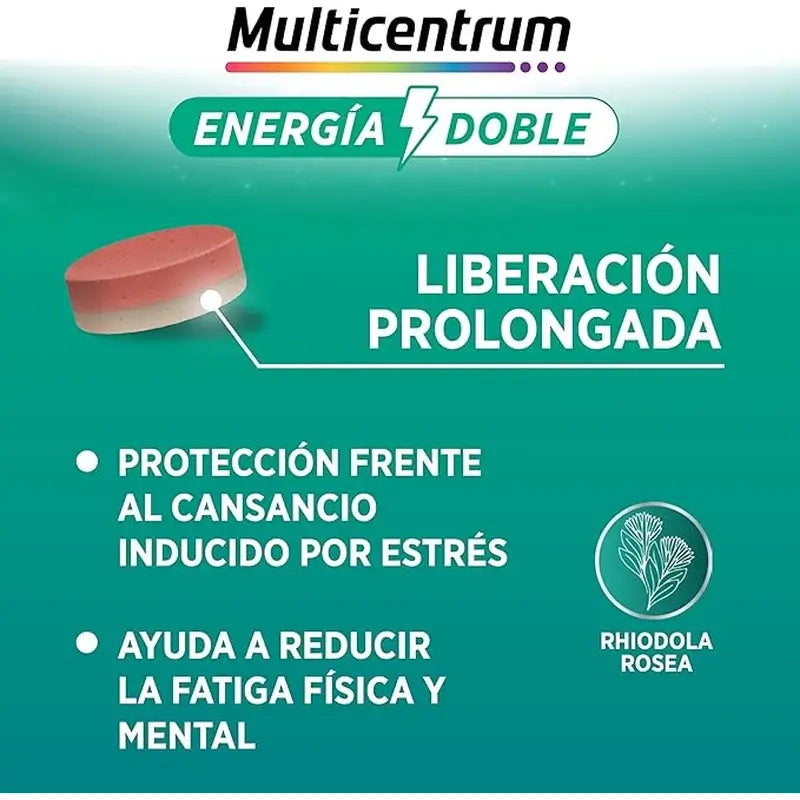 Multicentrum Energía Doble - monivitamiininen ravintolisä, 20 tablettia