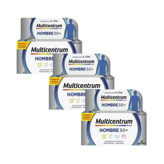 Multicentrum Miehille 50+ Monivitamiininen ravintolisä, 3 x 90 tablettia