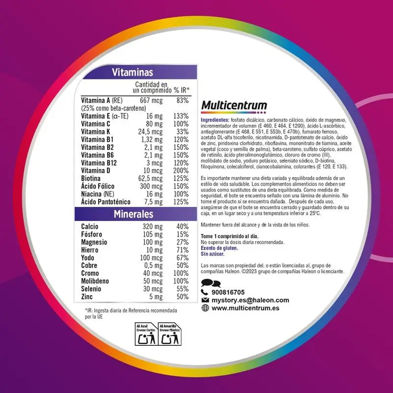 Multicentrum Mujer - monivitamiininen ravintolisä, 30 tablettia