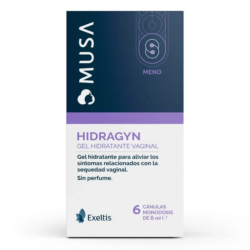 Musa Hydragin emättimen kosteusvoide, 6 kanyyliä
