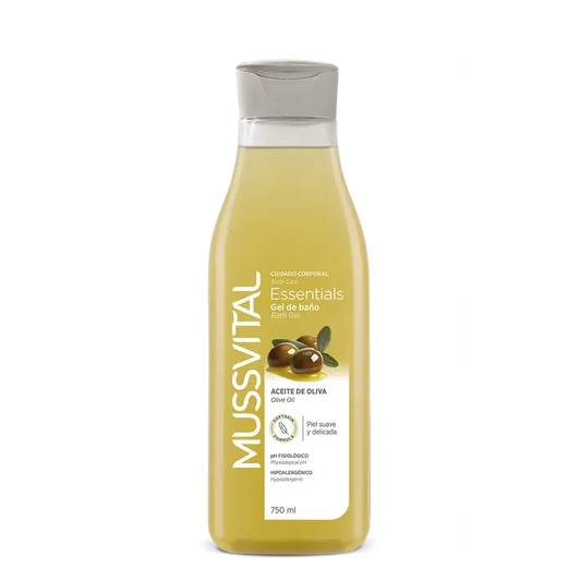 Mussvital Essentials -oliivikylpygeeli, 750 ml