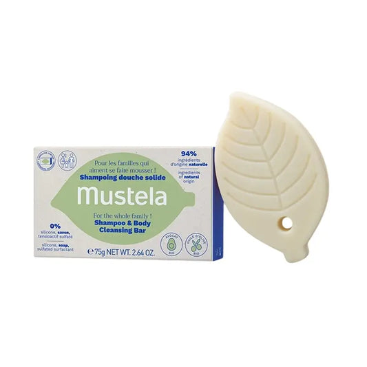 Mustela kiinteä shampoo hiuksille ja vartalolle, 75 g