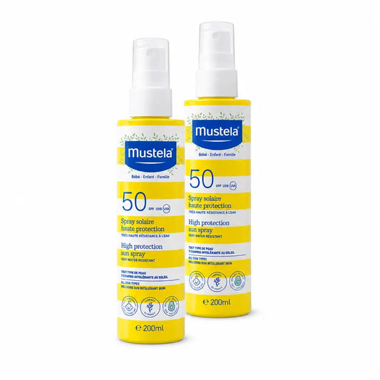 Mustela Aurinkovoide, erittäin korkea suoja SPF 50, 2 x 200 ml:n pakkaus