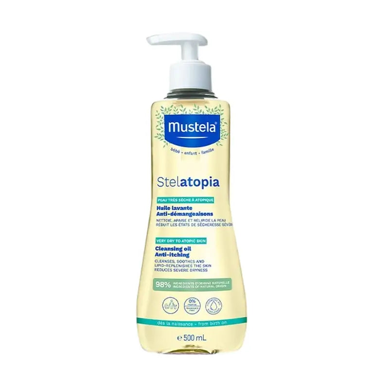 Mustela Stelatopia kylpy- ja suihkuöljy, 500 ml