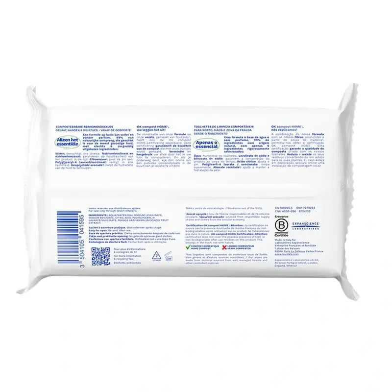 Mustela BIO-puuvillapyyhkeet, 60 kpl
