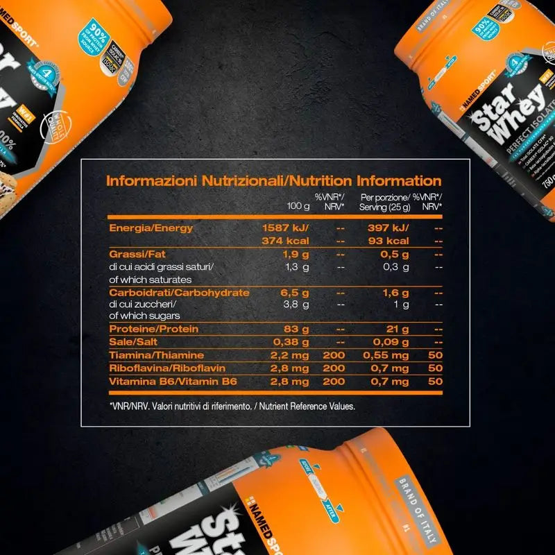 Named Sport Protein Star Whey Isolate Cookies & Cream, 1 purkki, 750 g 