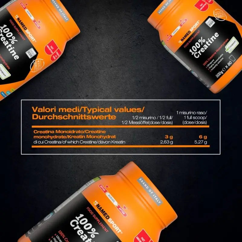 Named Sport 100 % Creatine -lisäravinne, 1 purkki (500 g) 