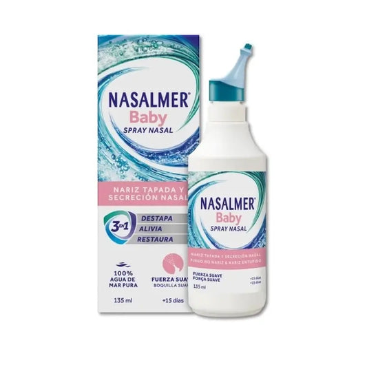 Nasalmer Baby, hellävarainen nenänpuhdistus merivedellä, suihke 135 ml