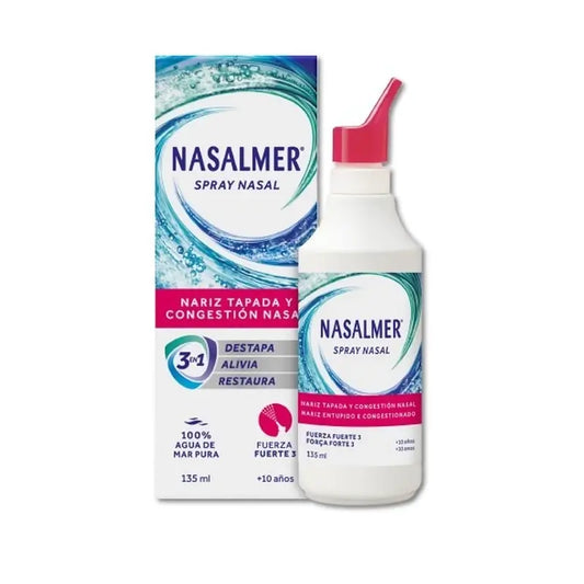 Nasalmer Fuerte, nenän tukkoisuuden lievittäminen ja syväpuhdistus, suihke 135 ml