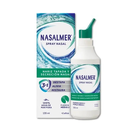 Nasalmer Fuerza Media, päivittäinen nenän hygienia ja oireiden lievitys, sumute 135 ml