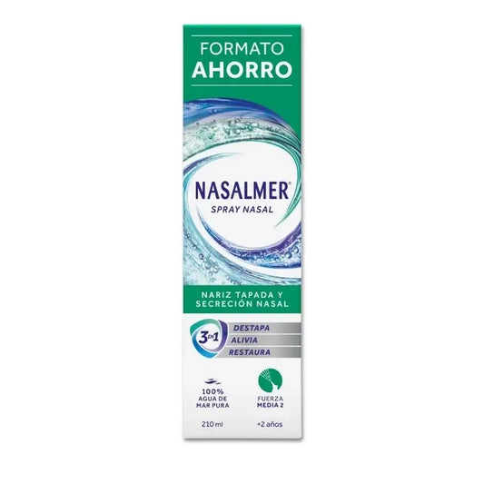 Nasalmer Fuerza Media, päivittäinen nenän hygienia ja oireiden lievitys, suihke 210 ml