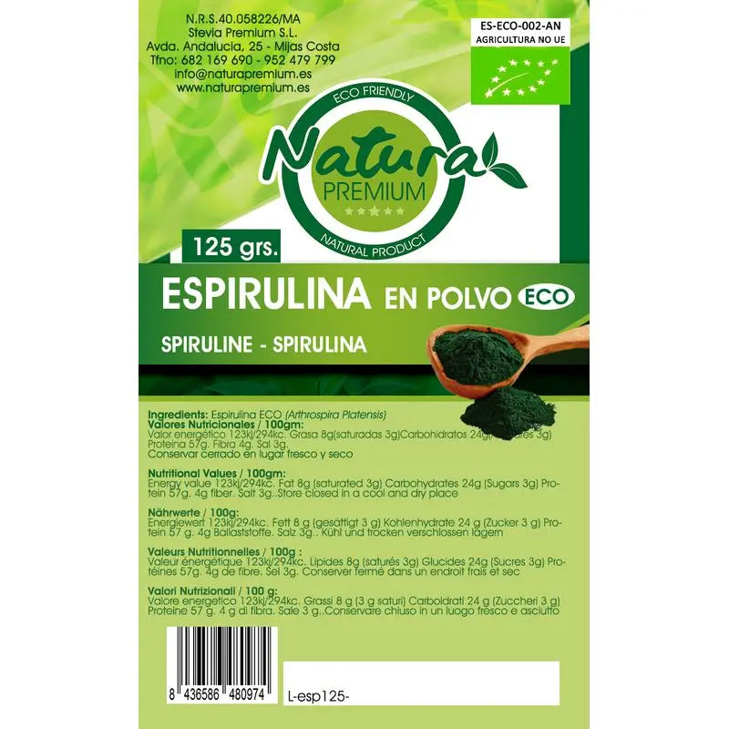 Natura Premium Luomuspirauliinijauhe, 500 g