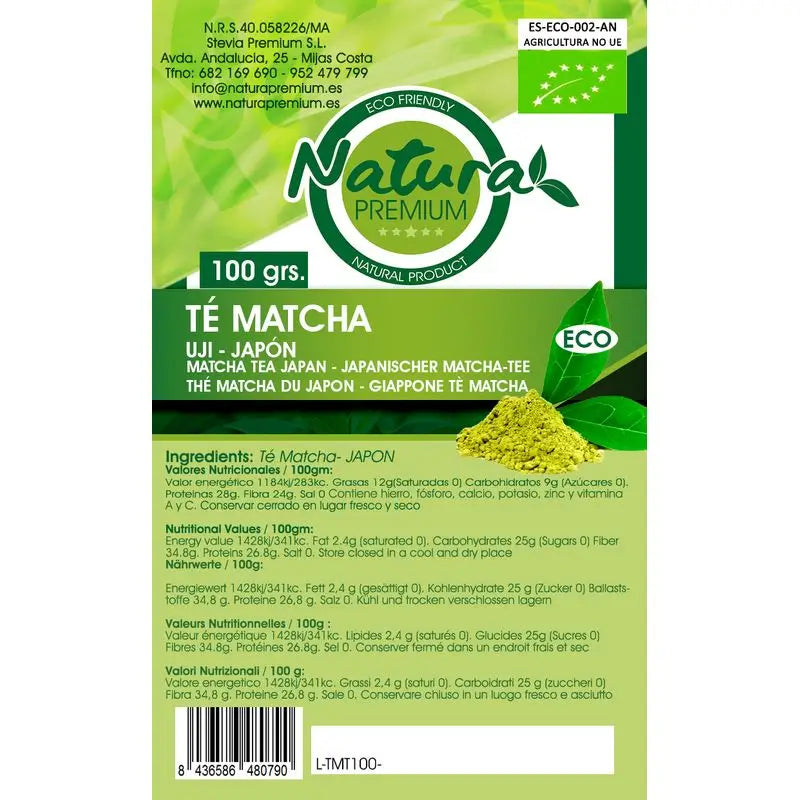 Natura Premium Uji-matcha-tee, luomu, 30 g