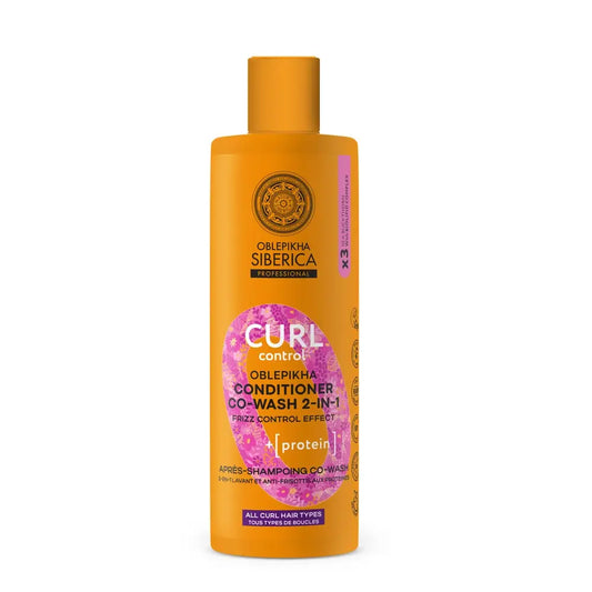 Natura Siberica 2-in-1 Cowash-hoitoaine, jossa on Curl Control -proteiineja, 400 ml 
