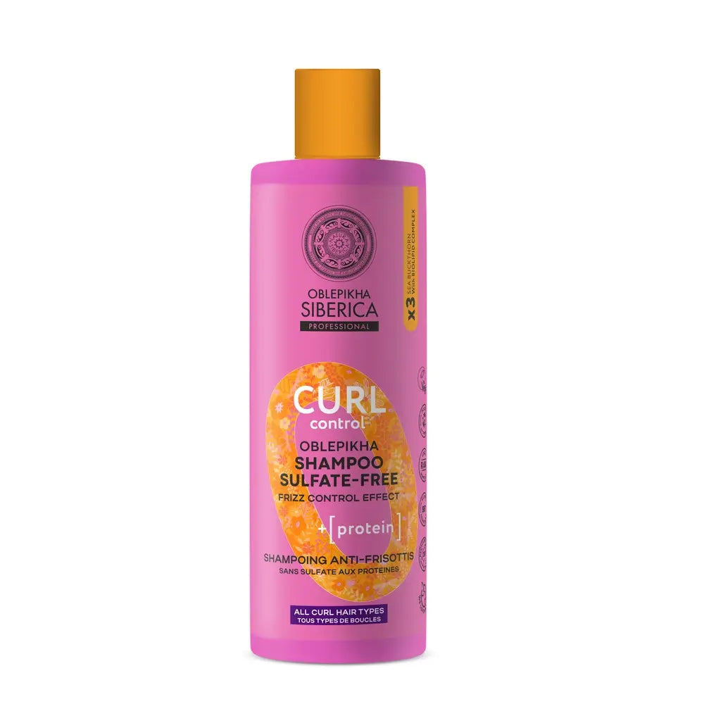 Natura Siberica sulfaattivapaa shampo, jossa on Curl Control -proteiineja, 400 ml 