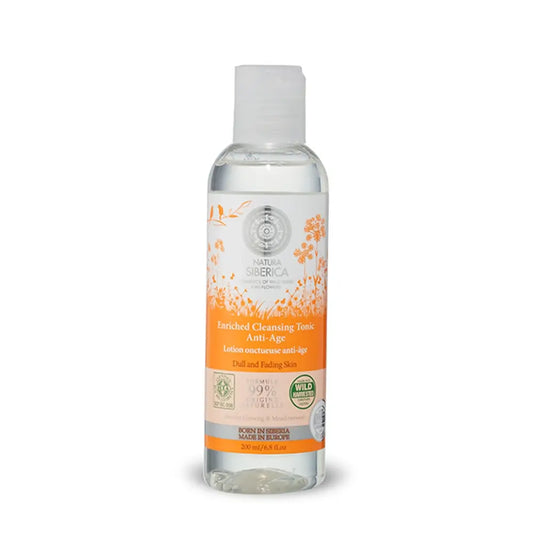Natura Siberica Anti-aging-rikastettu puhdistuspotion, väsyneelle ja elottomalle iholle, 200 ml