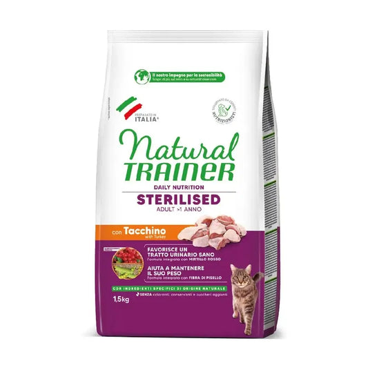 Natural T.Feline Adul Sterilized Valkoinen liha 1,5 kg, kissanruoka