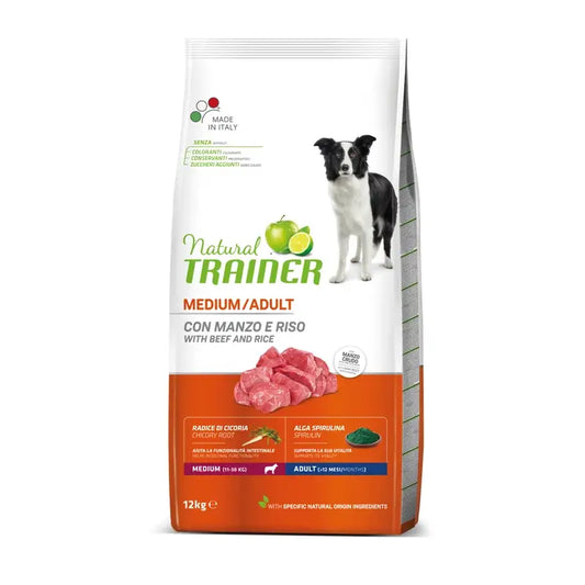 Natural Trainer Canine Adult Medium Naudanliha 12 kg, koiranruoka