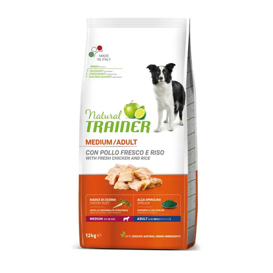 Natural Trainer Canine Adult Medium Kana 12 kg, koiranruoka