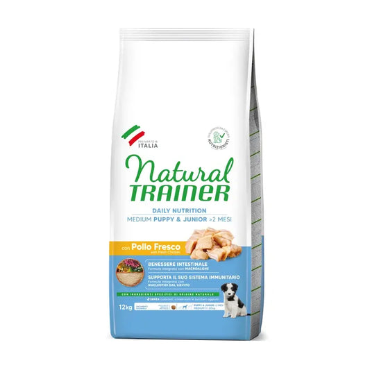 Natural Trainer Canine Puppy Junior Medium 12 kg, koiranruoka