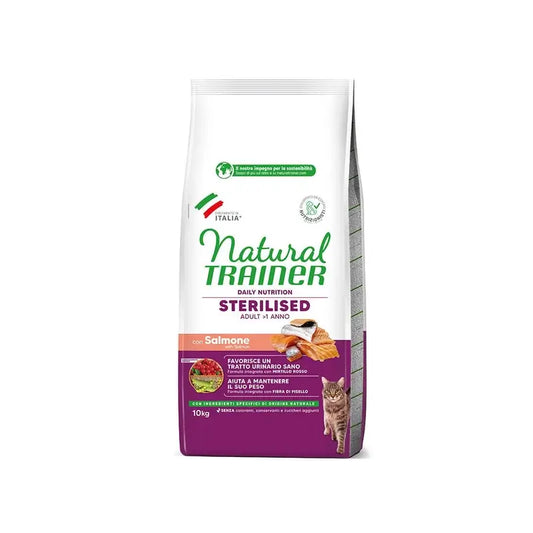 Natural Trainer Feline Adult Sterilized Salmon 10 kg, kissanruoka