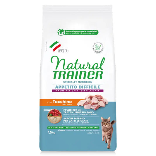 Natural Trainer -kissanruoka, valkoista lihaa sisältävä, superpremium, 1,5 kg