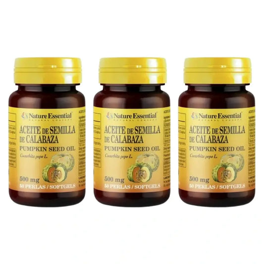 Nature Essential Kurpitsansiemenöljy, 3 x 50 kapselia