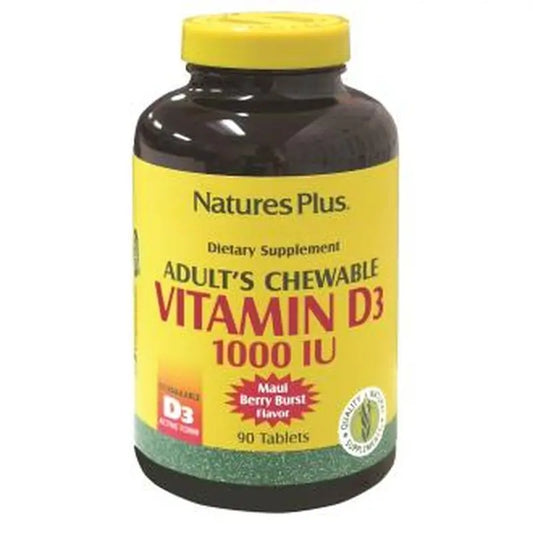 Natures Plus Vitamin D3 1000Iu, 90 Chewable Tablets