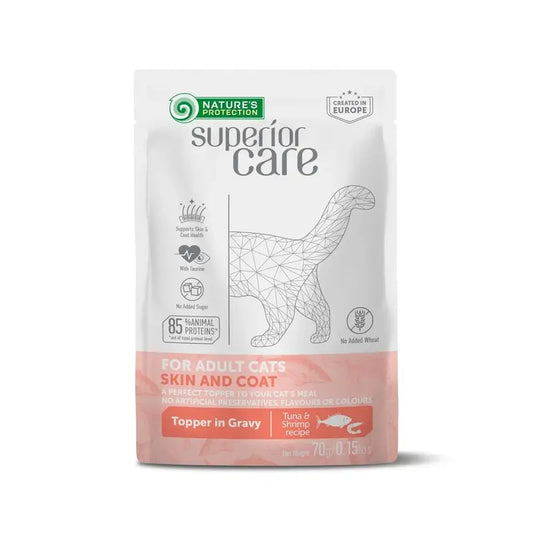 Natures Protection Detox Cat Adult Skin&Coat – tonnikala ja kameli. 24 x 70 g 