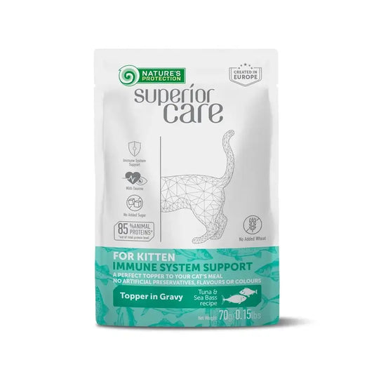 Natures Protection Detox Kitten Immune System – tonnikala ja meribassi 24 x 70 g 