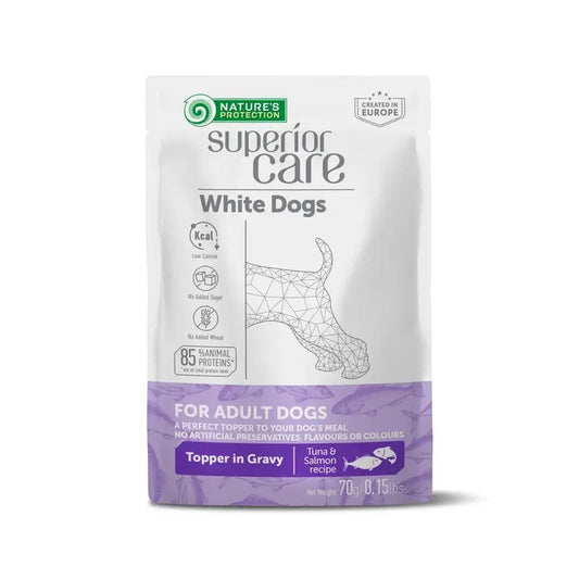 Natures Protection Sc White Dogs Adult All Breed Tonnikala ja suola. 24 x 70 g 