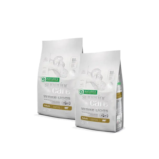 Natures Protection Superior Care White Dogs -kuivaruoka pienille ja erittäin pienille aikuisille koirille, lampaanlihaa, 2 x 1,5 kg:n pakkaus