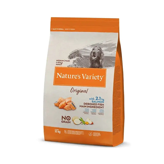 Nature'S Variety Canine Adult Original Med Max  Salmon, 10 kg, koiranruoka