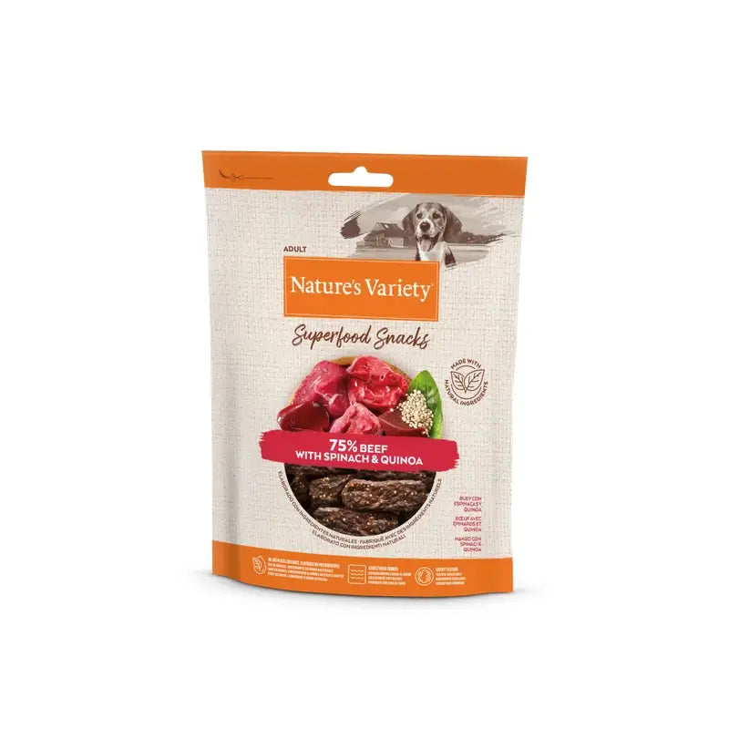 Nature'S Variety Canine Adult Snack Naudanliha, 8 x 85 g, koirien välipala