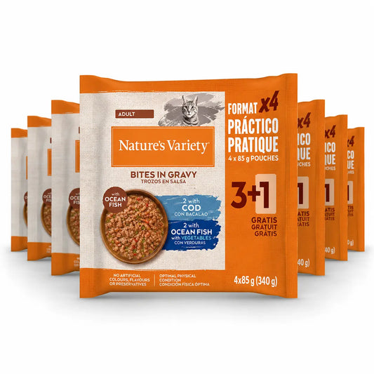 Nature'S Variety kissan kostearuoka, turskaa sisältävä, yksittäispakkaus, 11 x 340 g
