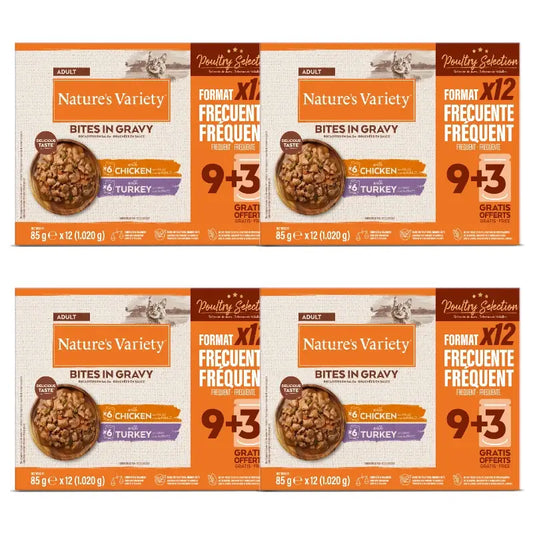 Nature'S Variety kissan märkäruoka, kanaa ja kalkkunaa, yksittäispakkaus, 4 x 1,02 kg