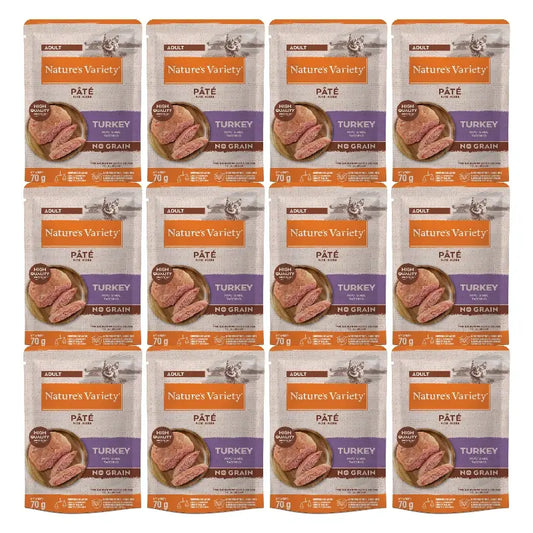 Nature'S Variety kissan märkäruoka, Mini, kalkkunalla, monipakkaus, 12 x 70 g