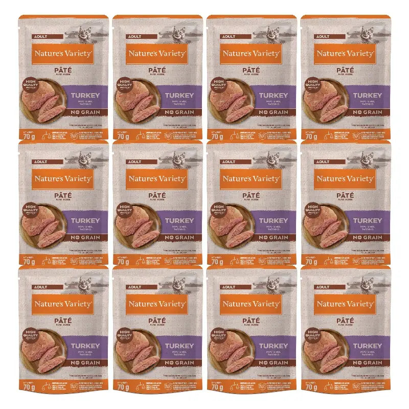 Nature'S Variety kissan märkäruoka, Mini, kalkkunalla, monipakkaus, 12 x 70 g