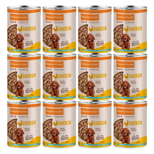 Nature'S Variety koirien märkäruoka, keskikokoiset koiranpennut, kanaa, yksittäispakkaukset, 12 x 400 g