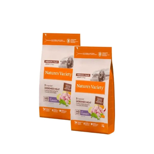 Nature's Variety Koirat Medium Turkey Viljaton Pakkaus 2 x 12 kg