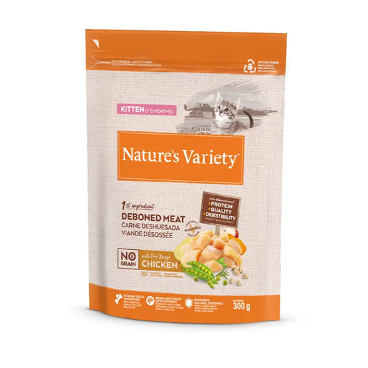 Nature'S Variety Grain Free Kitten -kissanpentujen ruoka, jossa on valkoista kalaa, 300 g