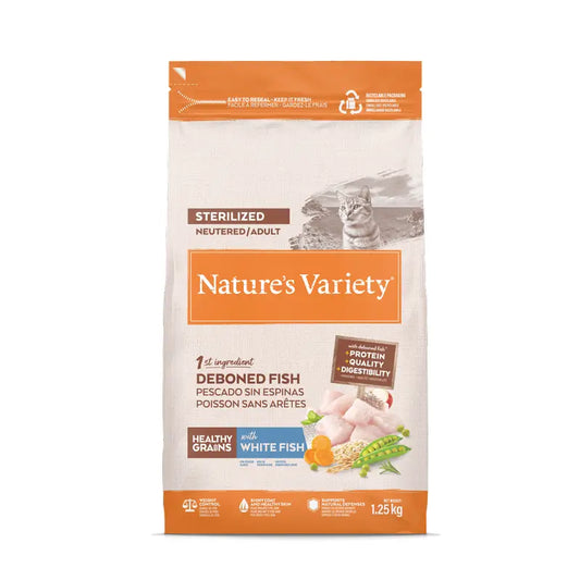 Nature'S Variety -kissanruoka, valkoista kalaa sisältävä, luonnollinen, 1,25 kg