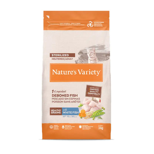 Nature'S Variety kissanruoka, valkoista kalaa sisältävä, luonnollinen, 3 kg