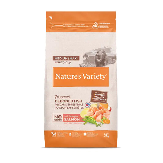 Nature'S Variety Koiranruoka, Medium, lohilla, luonnollinen, 3 kg