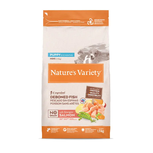 Nature'S Variety Koiranruoka, Mini, Atlantin lohi, luonnollinen, 1,5 kg