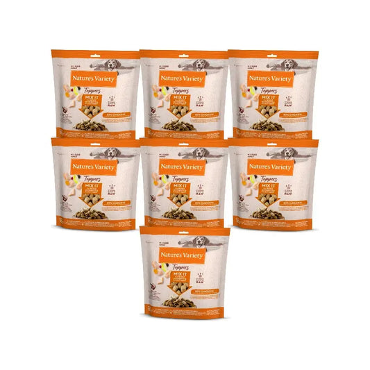 Nature'S Variety Toppers -kuivajäädytetyt lisäravinteet aikuisille koirille, kanaa sisältävät, luonnolliset, 7 x 120 g