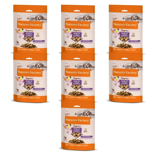 Nature'S Variety Toppers -kuivajäädytetyt koiranherkut, kalkkunaa, luonnolliset, 7 x 40 g